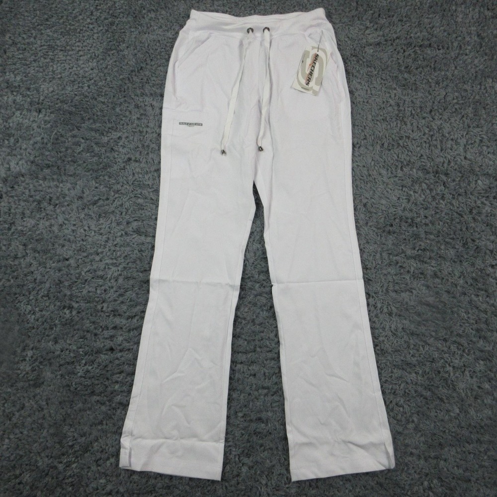 Skechers By Barco Cargo Scrub Pants Womens Small Tall White 27x32.5* NWT